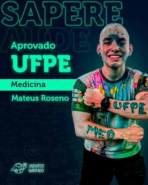 Aluno aprovado do Universo Narrado