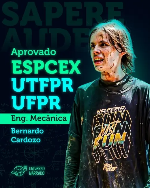 Aluno aprovado do Universo Narrado