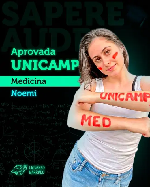 Aluno aprovado do Universo Narrado