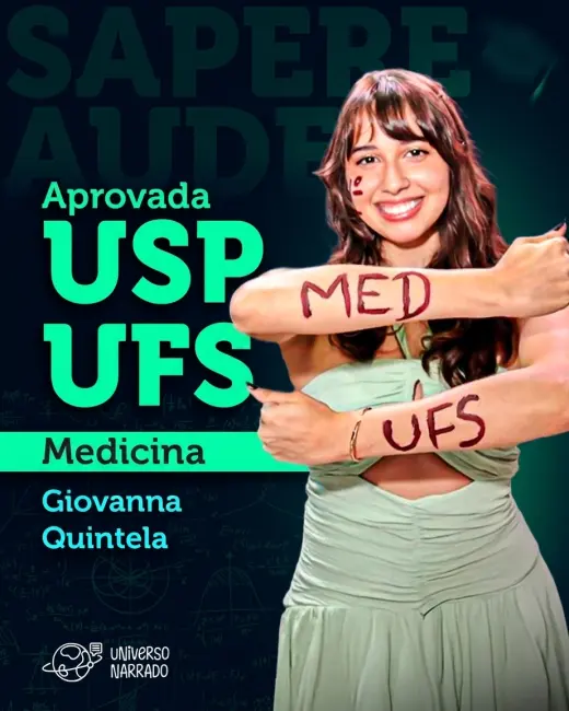 Aluno aprovado do Universo Narrado