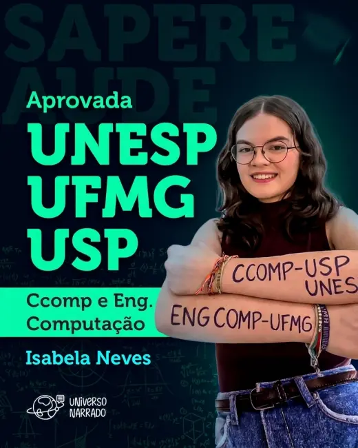 Aluno aprovado do Universo Narrado