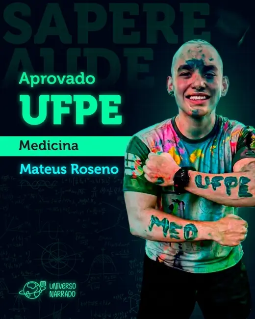 Aluno aprovado do Universo Narrado