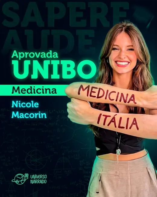 Aluno aprovado do Universo Narrado