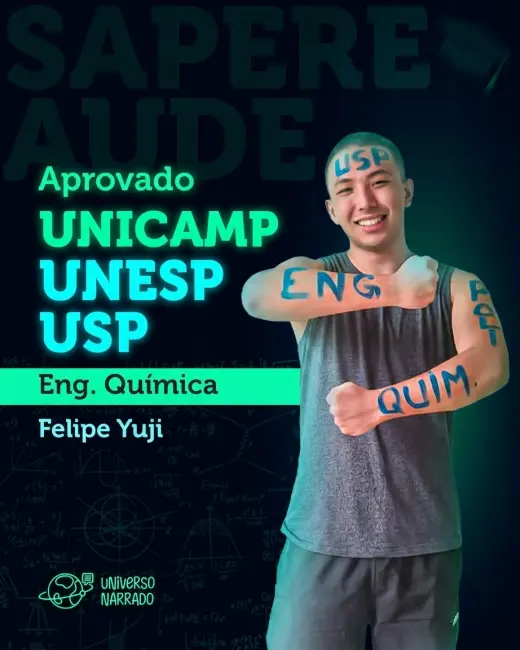 Aluno aprovado do Universo Narrado