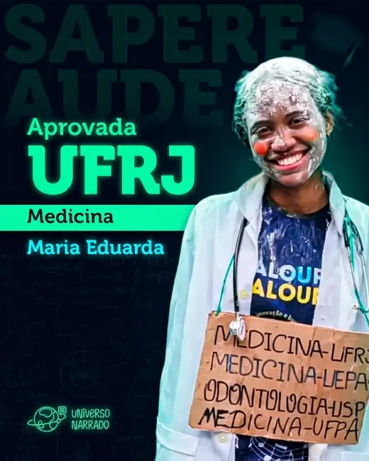 Aluno aprovado do Universo Narrado