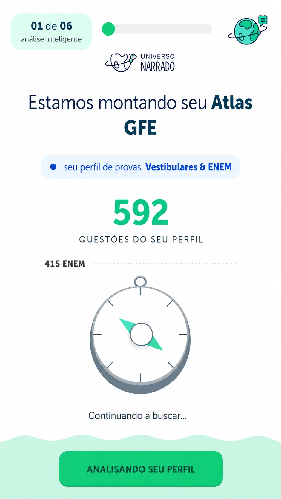 Atlas aberto no celular