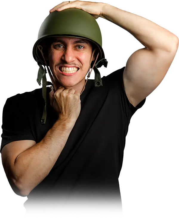 Professor Felipe Guisoli do Universo Narrado com os braços abertos