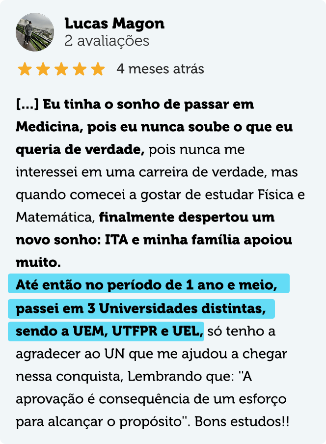 Avaliação no Google - print