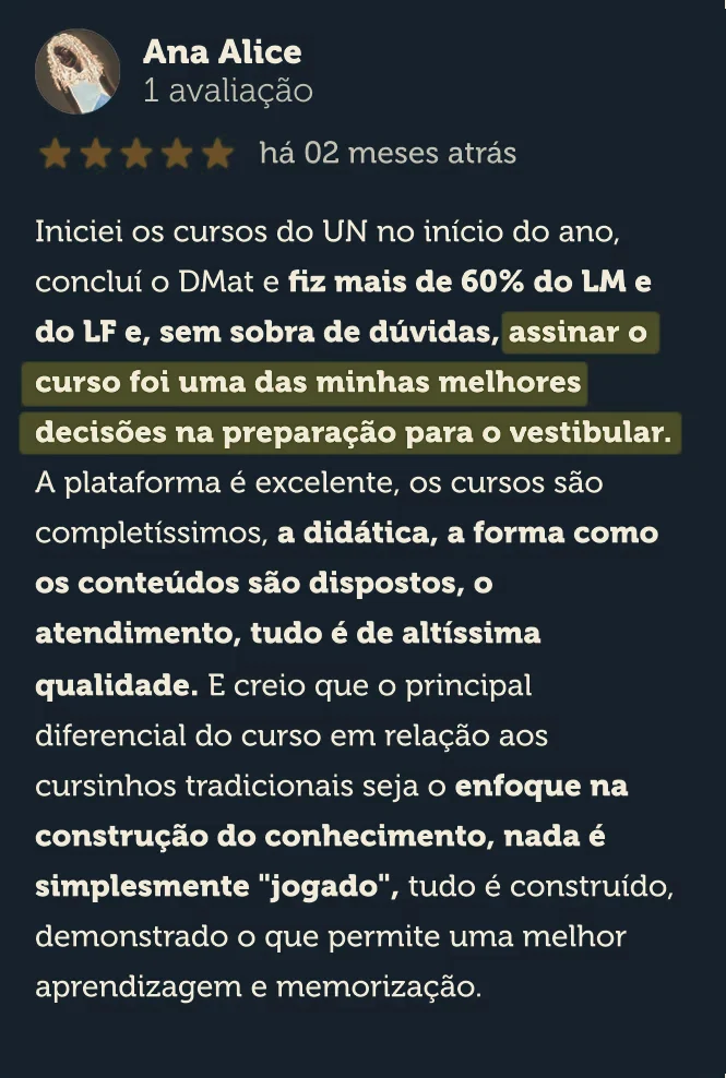 Avaliação no Google