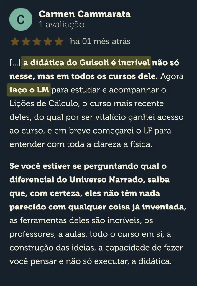 Avaliação no Google