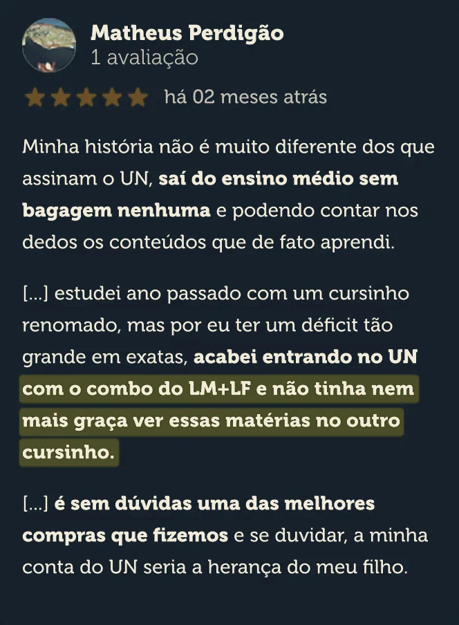 Avaliação no Google