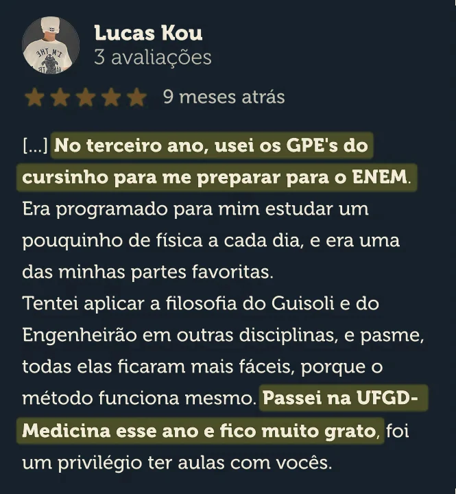 Avaliação no Google