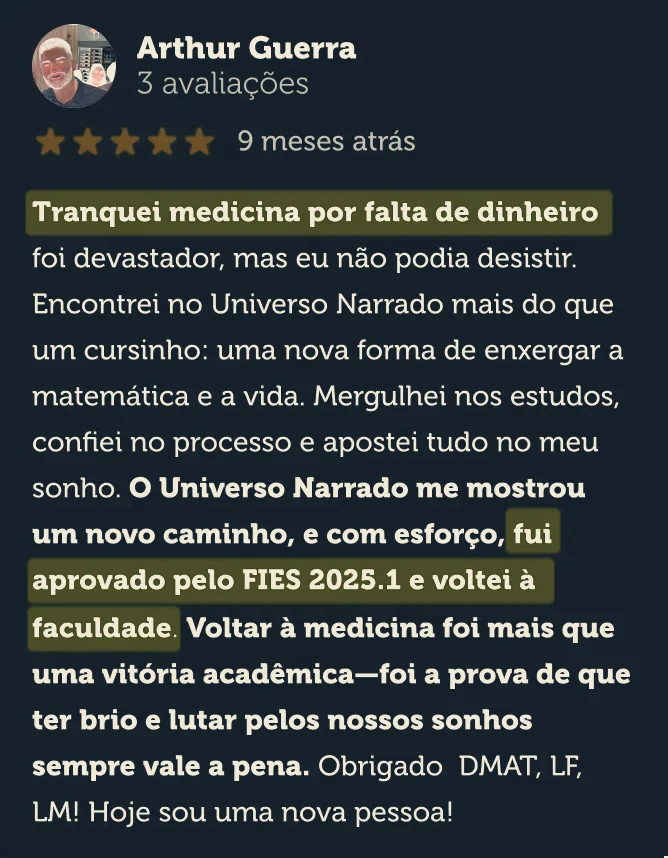 Avaliação no Google