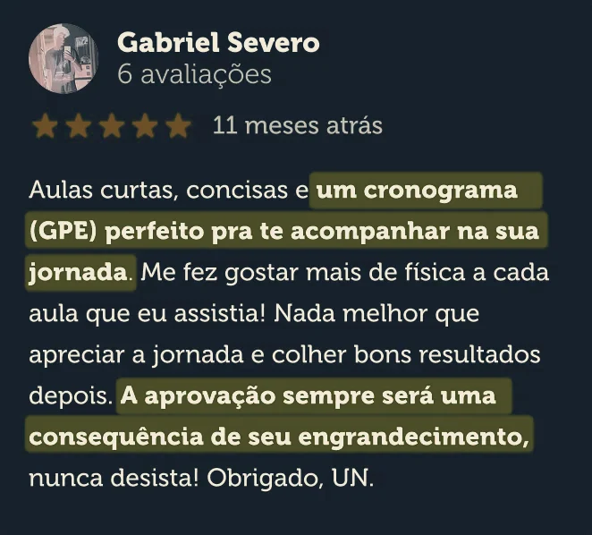 Avaliação no Google