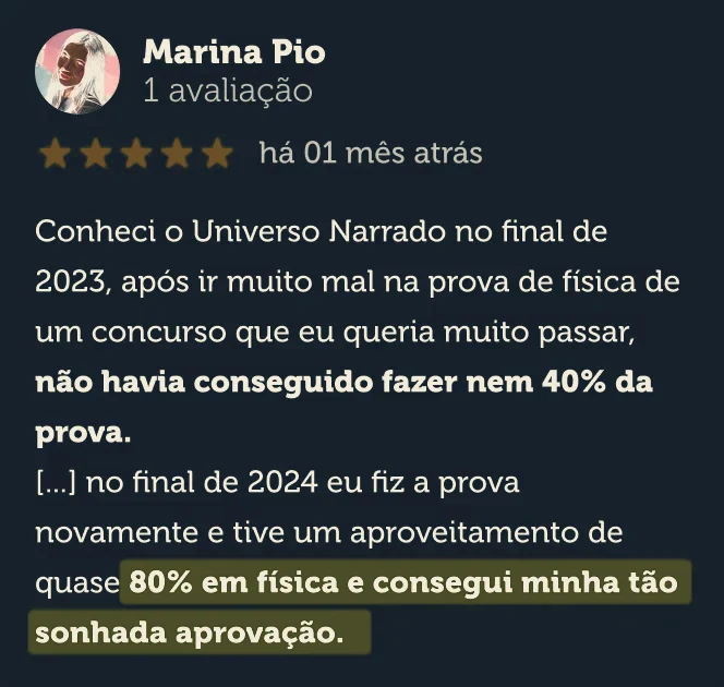 Avaliação no Google