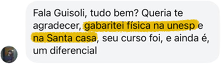 Print de conversa no Instagram