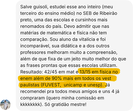 Print de conversa no Instagram