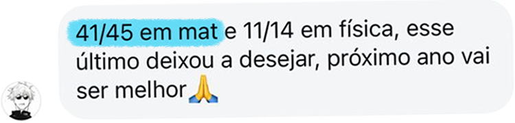 Print de conversa no Instagram