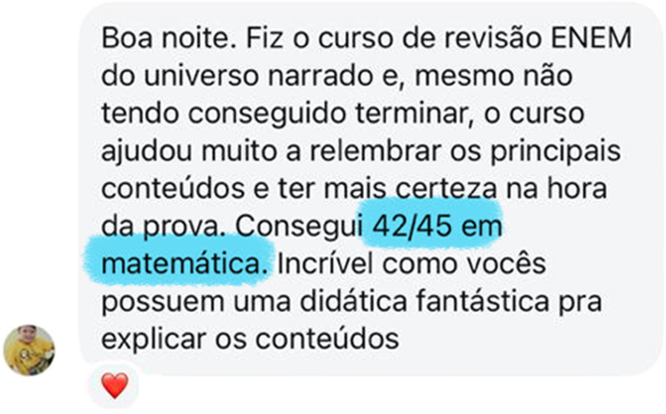 Print de conversa no Instagram