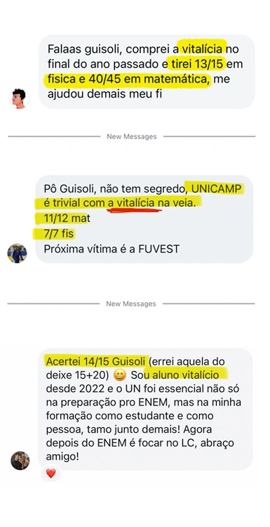 Depoimento de aluno aprovado