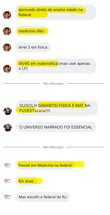 Depoimento de aluno aprovado